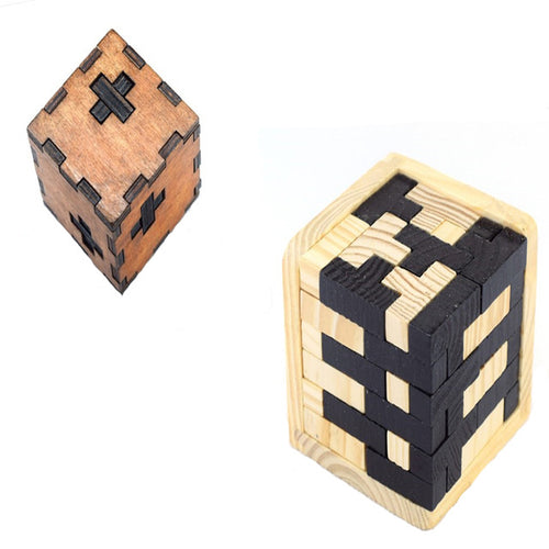 1 Pc 3D Russia Ming Luban Puzzle Interlocking Wooden Cubes