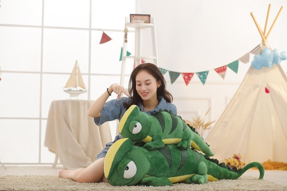 1Pc New Giant Creative Simulation Chameleon Stuffed Plush