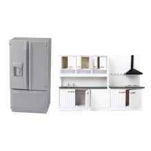 Load image into Gallery viewer, 1.12 Scale Dollhouse Furniture Set Wooden Kitchen Fridge Cabinet Model