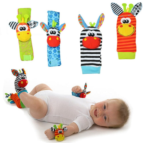 High Quality Baby Rattle Toy Wrist Socks Animal Cute Cartoon - Combo 5 Units
