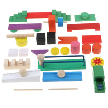 Load image into Gallery viewer, 24Pcs Wooden Blocks Domino Roadblocks Math