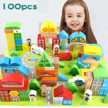 Load image into Gallery viewer, 100 Pieces Baby Toys City Traffic Scenes Geometric Shape Building Blocks