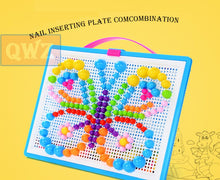 Load image into Gallery viewer, 296Pcs Mosaic Picture Puzzle Kids Composite Intellectual Educational Mushroom Nail Kit Flashboard
