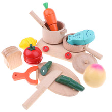 Load image into Gallery viewer, 14Pcs Magnetic Wooden Miniature Food Kitchen