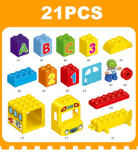 Load image into Gallery viewer, 21Pcs Large Size School Bus Building Blocks Sets
