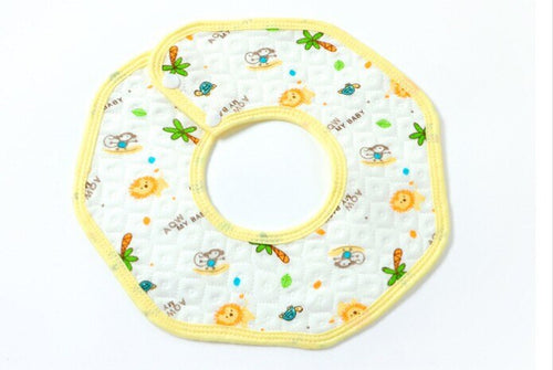 Octagonal Baby Bibs Burp Chs Girl Boy Towel - Combo 10 Units
