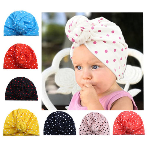 8 Color Toddler Baby Hats Cute Newborn Kids Baby Turban - Combo 5 Units