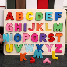 Load image into Gallery viewer, Wooden Toys Alphabets Digital Puzzles Kids Toys