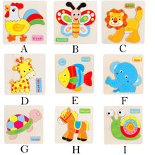 Load image into Gallery viewer, Colorful Wooden Cartoon Animal Jigsaw Toy - Combo 5 Units