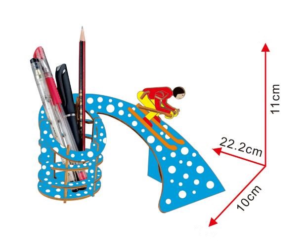 Skiing Pen Holder Toy Model 3D