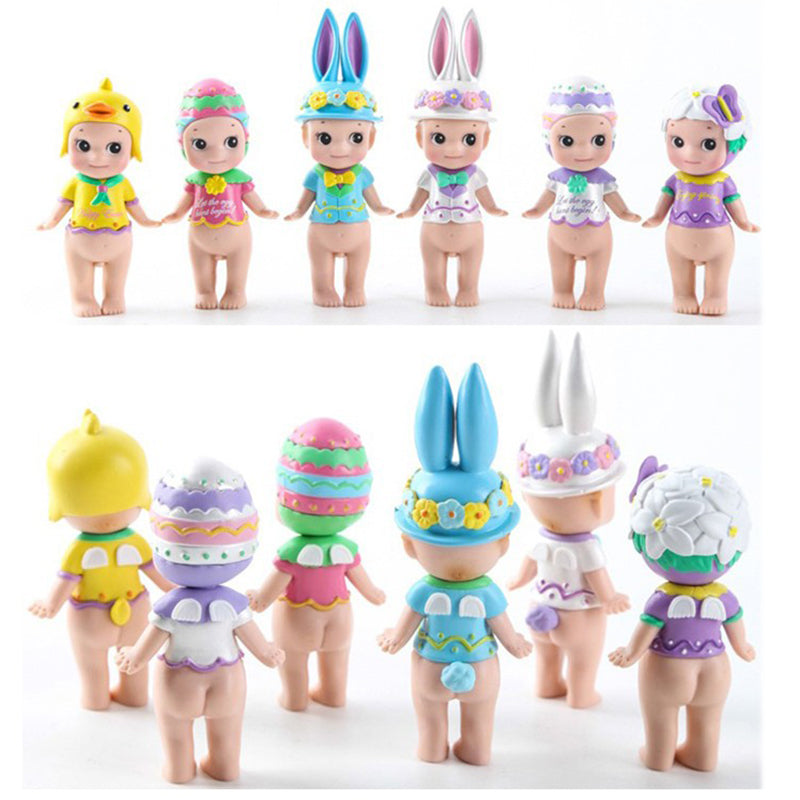 Kewpie Doll Sonny Angel Mini Pvc Action Figure Collection Toys - Sonny Angel Rabbit Model - Combo 5 Pcs