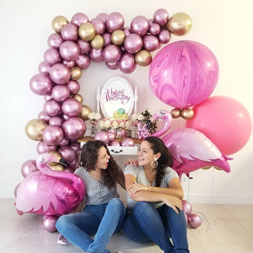 Metallic Latex Balloons Thick Pearly Metal Chrome Ballon 12Inch 10Pcs/Units/Set - Combo 5 Units