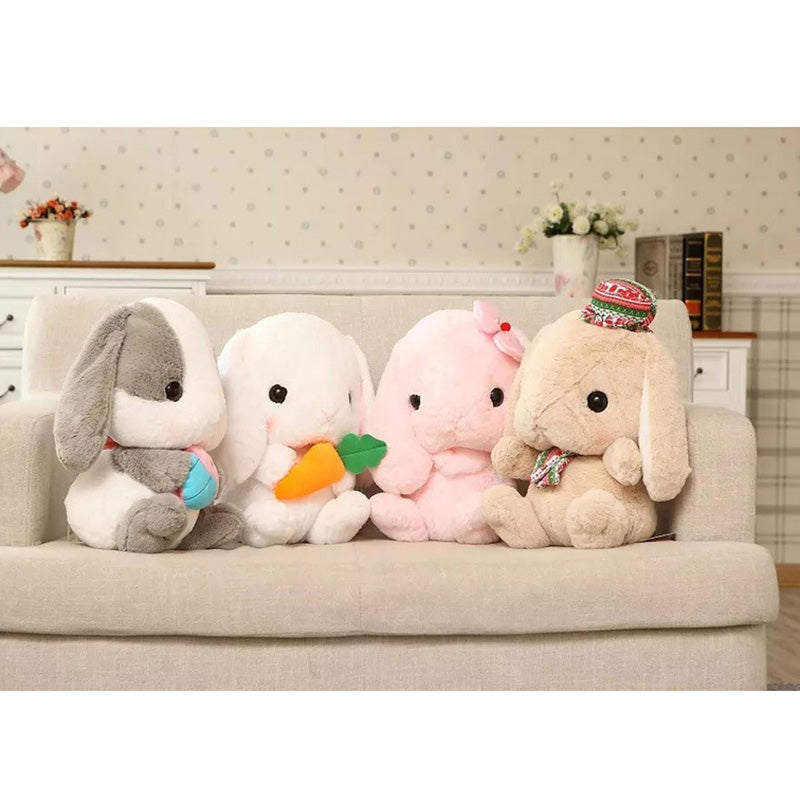 Combo 2 Kinds Cute Rabbit Plush Toy 20 Cm - Pink And Grey