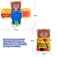 Load image into Gallery viewer, Bear Wear Ch Button Zipper Book Soft Ch Baby