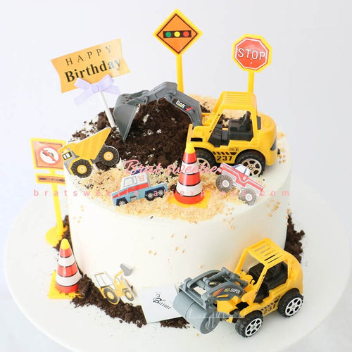 Engineering Car Cake Decorations Cupcake Wrappers - Combo 5 Units