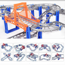 Load image into Gallery viewer, 257Pcs Diy Track Car Diecasts Toy Vehicles Rail Car Road Assembled