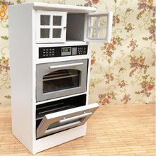 Load image into Gallery viewer, 1.12 Scale Dollhouse Furniture Wooden Kitchen Cabinet Microwave Model