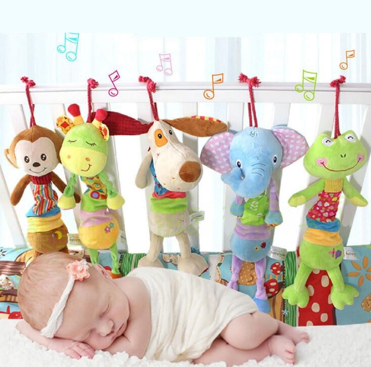 Baby Rattle Ring Bell Paper Toy Soft Plush Frog