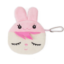 Load image into Gallery viewer, Combo 7Pcs Children Plush Purse Kawaii Cartoon Panda Cat Rabbit Zipper