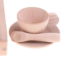 Load image into Gallery viewer, 21Pcs Wooden Simulation Tea Set