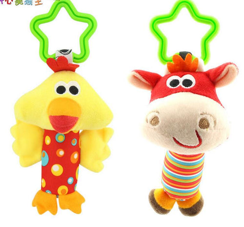 Baby Toys Rattle Tinkle Hand Bell Multifunctional Plush - Combo 5 Units