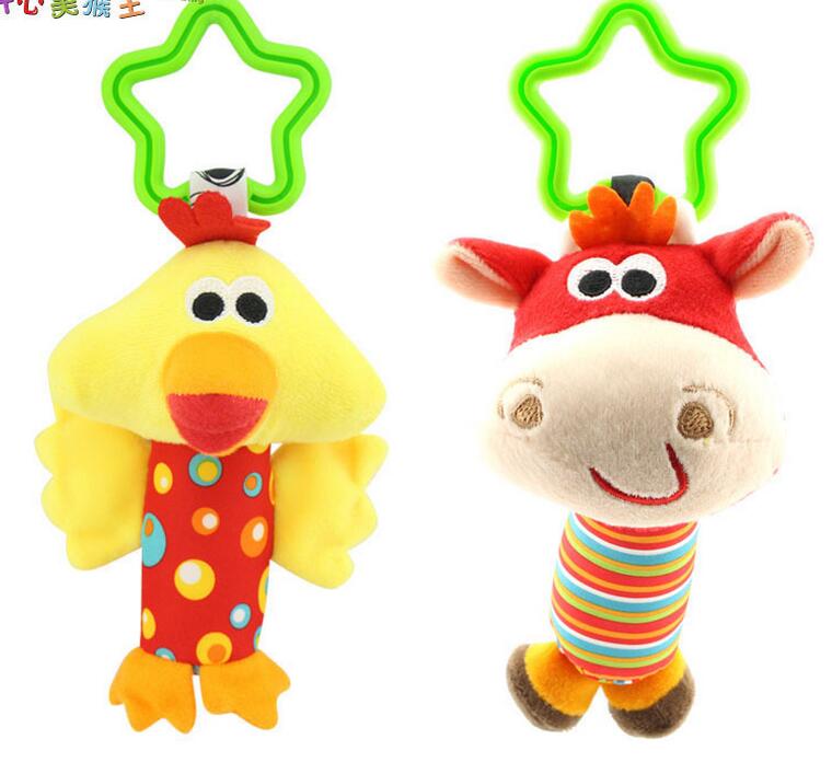 Baby Toys Rattle Tinkle Hand Bell Multifunctional Plush - Combo 5 Units