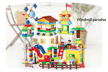 Load image into Gallery viewer, 253Pcs Duploe Train Park Windmill House Building Blocks