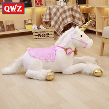 Load image into Gallery viewer, 100Cm Large Stuffed Animals Unicorn Plush Toy Pink Blue White Horse