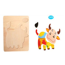 Load image into Gallery viewer, Baby Toy Wooden Animal Cattle Jigsaw Toy - Combo 5 Units