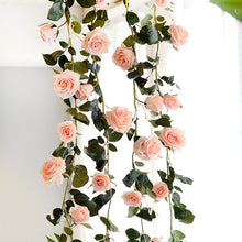 Load image into Gallery viewer, 1.8M Artificial Flowers Roses Vine Wedding Decoration