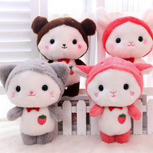 Load image into Gallery viewer, 25 35 Cm Baby Plush Toy 4 Colors Option Stuffed Strawberry Rabbit