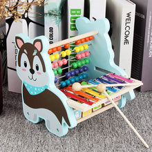 Load image into Gallery viewer, 3 In 1 Wooden Toy Abacus Xylophone Number Blocks