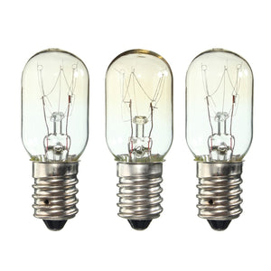 3PCS 220V High Temperature Bulb 15W E14 300 Degree Microwave Oven Light Bulbs Cooker Tungsten Filament Lamp Bulbs Salt Light