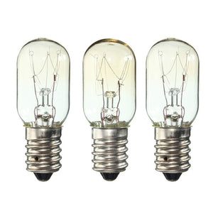 3PCS 220V High Temperature Bulb 15W E14 300 Degree Microwave Oven Light Bulbs Cooker Tungsten Filament Lamp Bulbs Salt Light